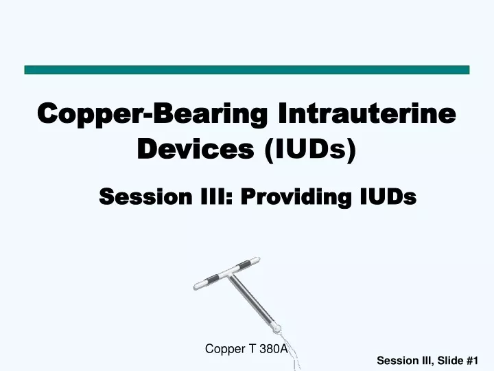 copper bearing intrauterine devices iuds