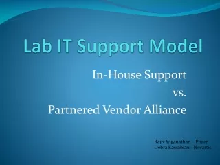 Lab IT Support Model
