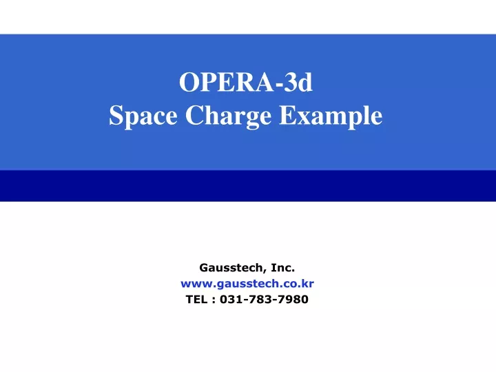 opera 3d space charge example