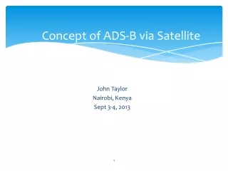 Concept of ADS-B via Satellite