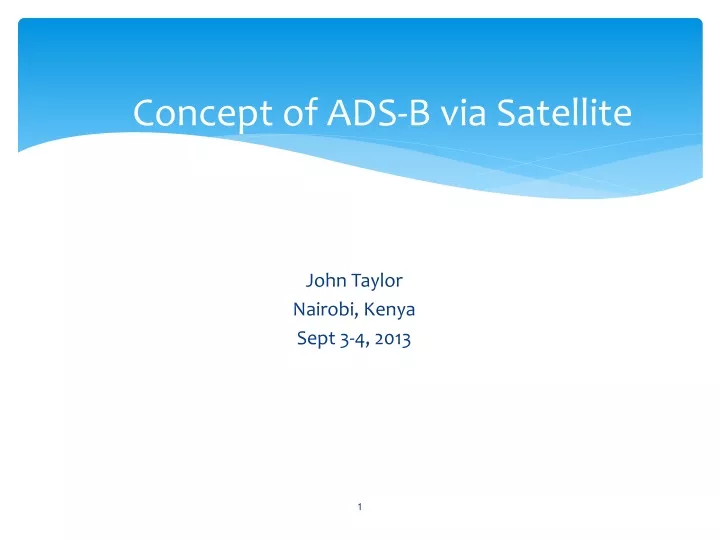 concept of ads b via satellite