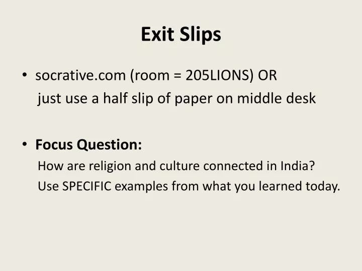 exit slips