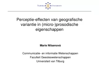 Perceptie-effecten van geografische variantie in (micro-)prosodische eigenschappen