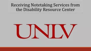 Receiving Notetaking Services from the Disability Resource Center
