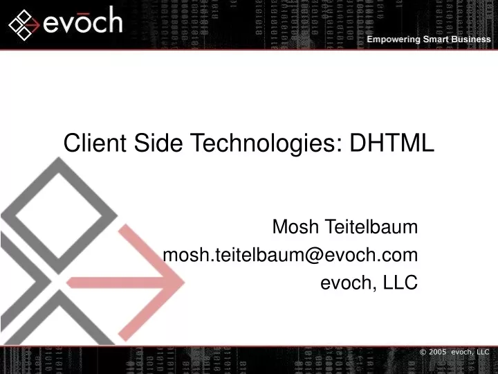 client side technologies dhtml