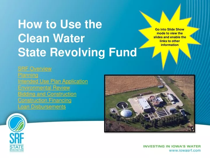 how to use the clean water state revolving fund