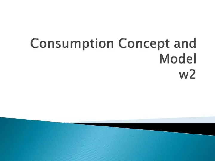 consumption concept and model w2