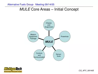 MULE  Core Areas – Initial Concept