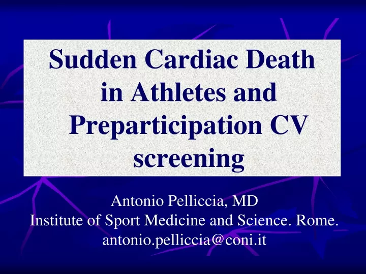 sudden cardiac death in athletes