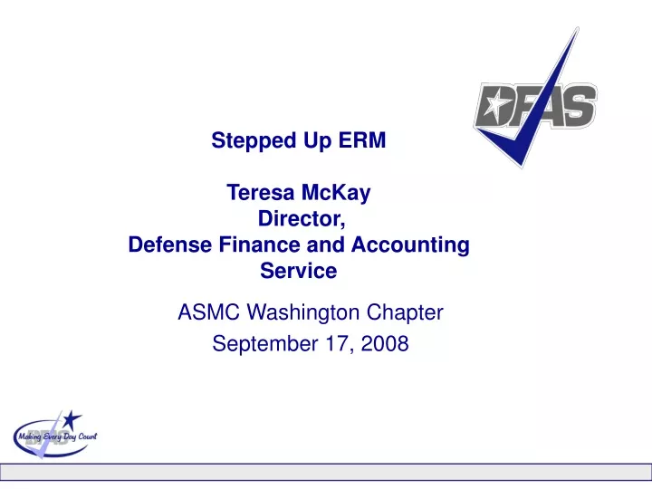 stepped up erm teresa mckay director defense finance and accounting service