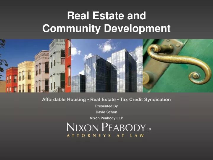 real estate and community development