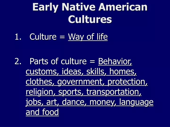 early native american cultures