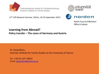 Learning from Abroad? Policy transfer – The cases of Germany and Austria