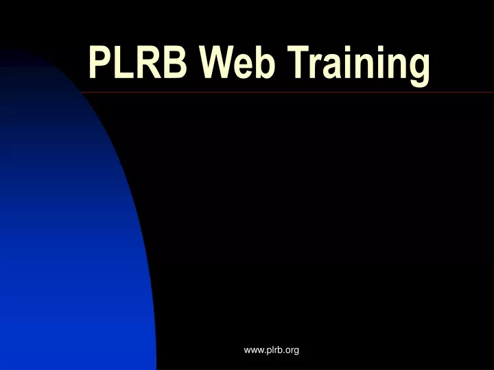 plrb web training