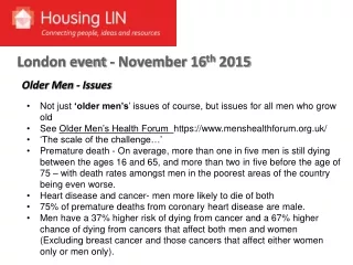 London event - November 16 th  2015
