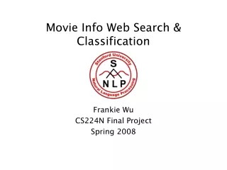 Movie Info Web Search &amp; Classification