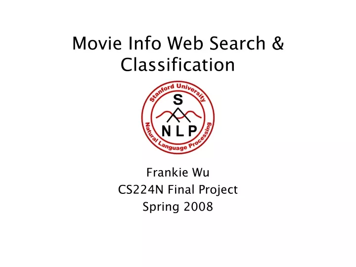 movie info web search classification