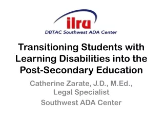 Transitioning Students with Learning Disabilities into the Post-Secondary Education