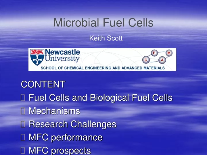 microbial fuel cells