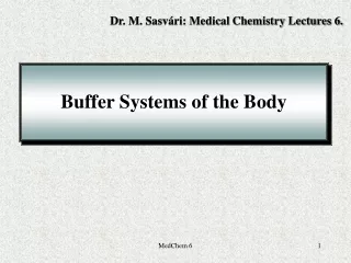 Buffer Systems of the Body