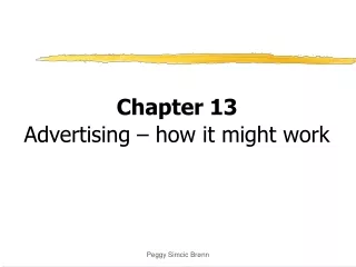 Chapter 13 Advertising – how it might work