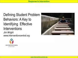 Defining Problem Student Behaviors…