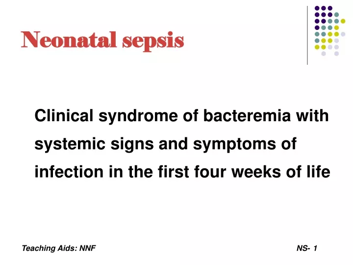 neonatal sepsis case study slideshare
