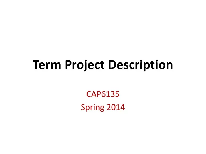 term project description