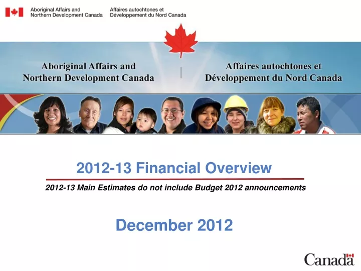 2012 13 financial overview december 2012