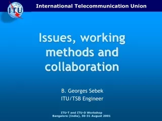Issues, working methods and collaboration