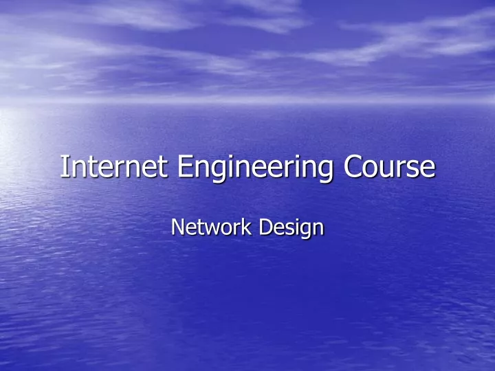 internet engineering course