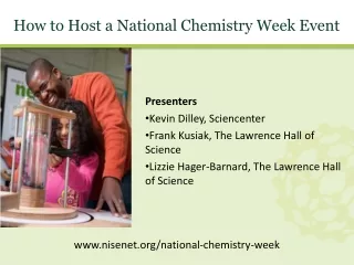 How to Host a National Chemistry Week Event