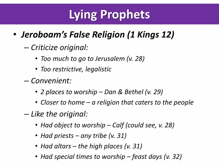 lying prophets