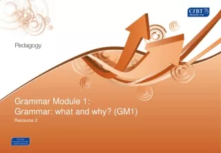 Grammar Module 1:  Grammar: what and why? (GM1) Resource 2