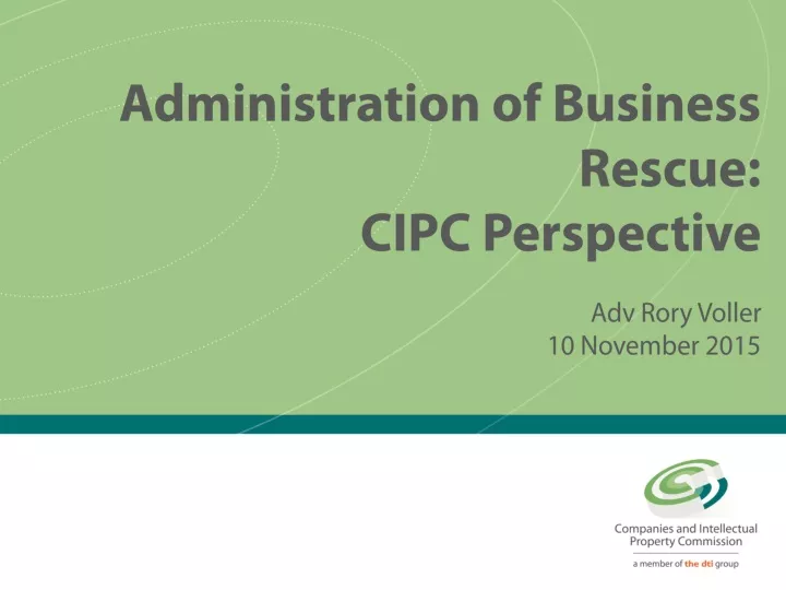 administration of business rescue cipc