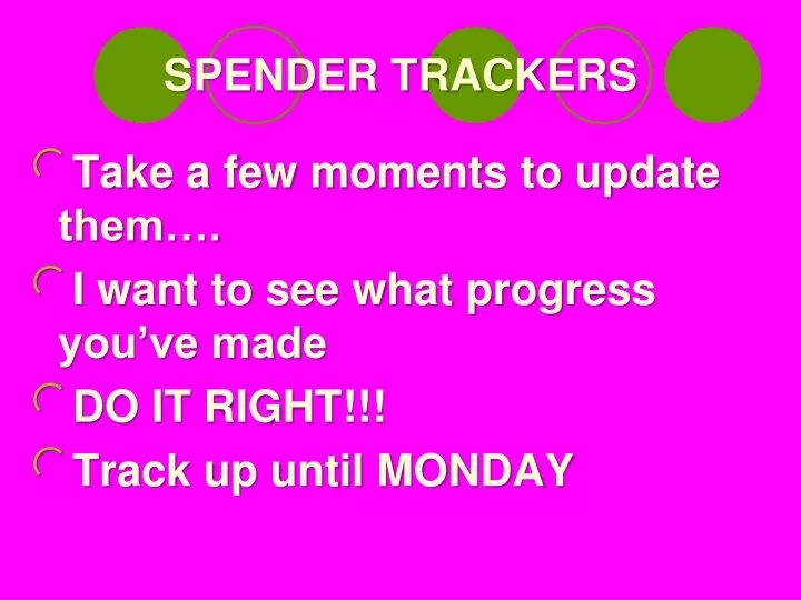 spender trackers