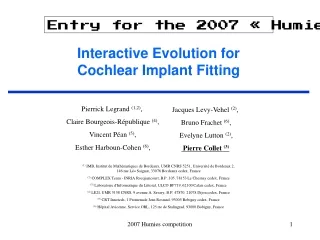 Interactive Evolution for Cochlear Implant Fitting