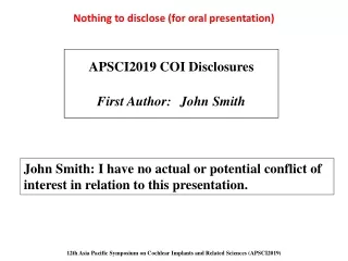 Nothing to disclose (for oral presentation)