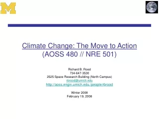 Climate Change: The Move to Action (AOSS 480 // NRE 501)