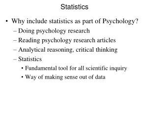 Statistics