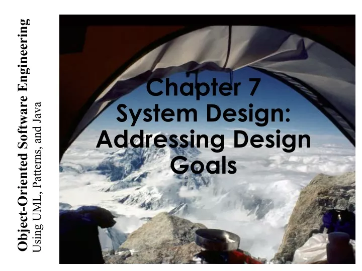 chapter 7 system design addressing design goals