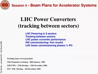 LHC Power Converters  (tracking between sectors)