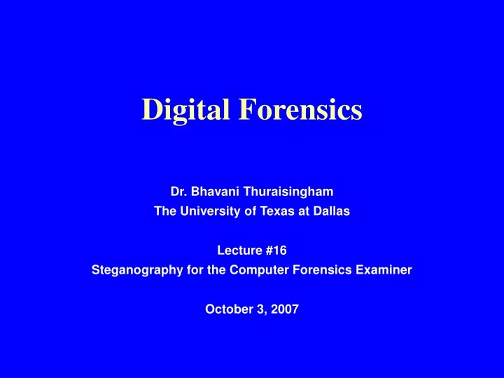 digital forensics