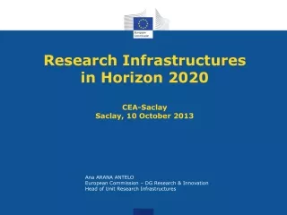 Research Infrastructures in Horizon 2020 CEA-Saclay Saclay, 10 October 2013