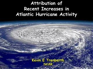 Attribution of  Recent Increases in  Atlantic Hurricane Activity