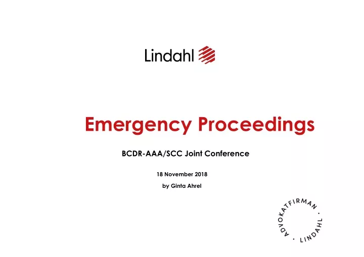 emergency proceedings
