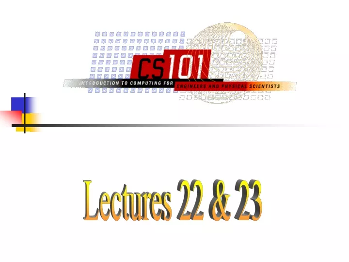 lectures 22 23