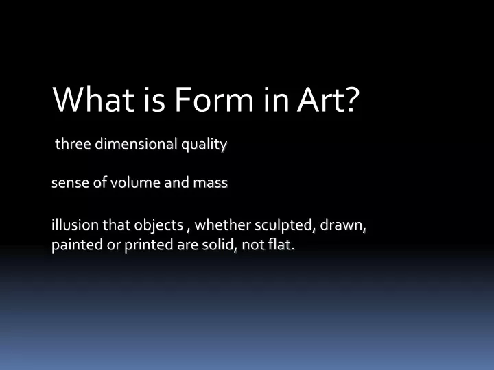 what is form in art