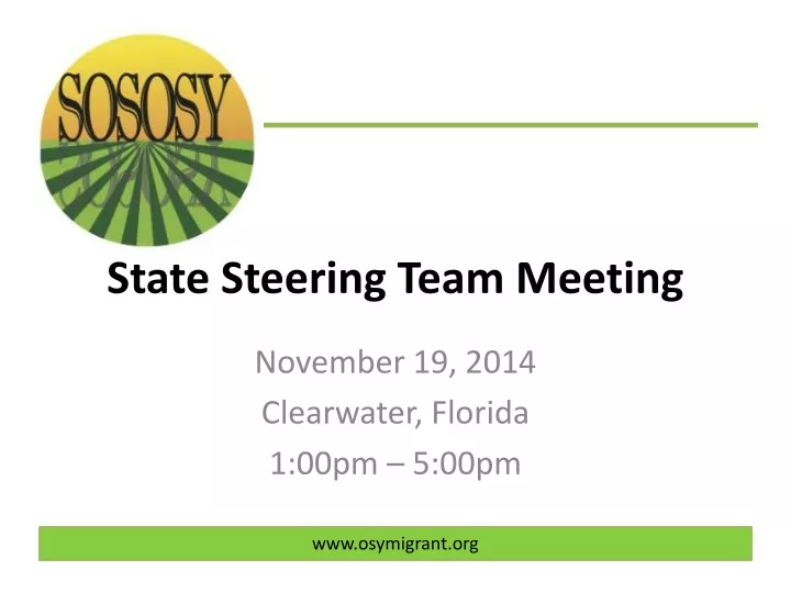 state steering team meeting