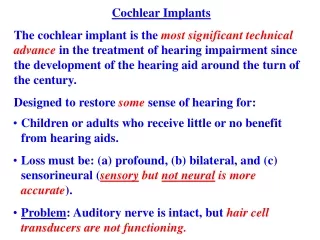 Cochlear Implants